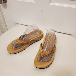 Vionic Orthaheel High Tide Platform Thong Sandals Size 10